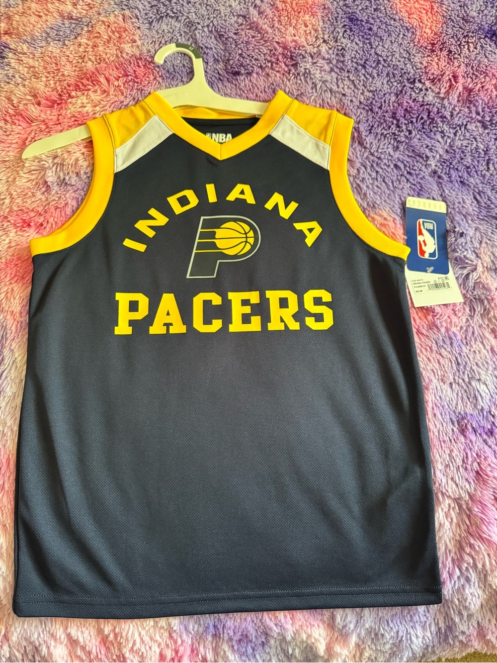 NBA Navy and Yellow Team Jersey Tank Top